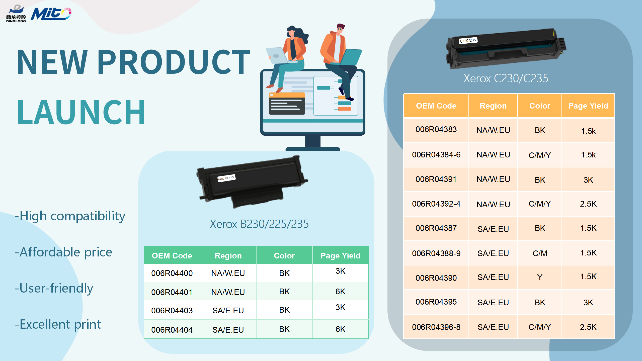 Mito New Product Launch: Toner cartridges for Xerox B230 and C230 series